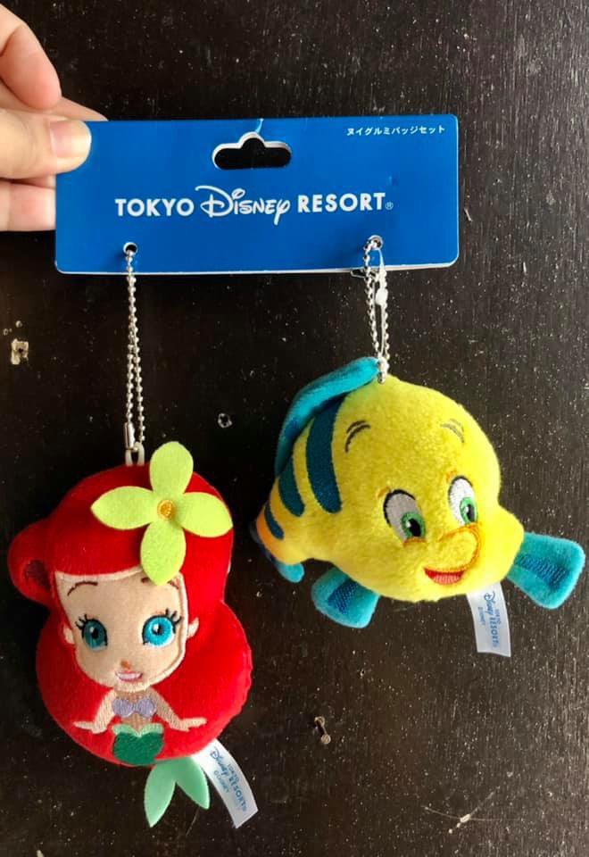 Little Mermaid & Flounder plush keychain/pin, Hobbies & Toys, Toys