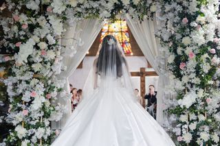 Long Plain Wedding Veil