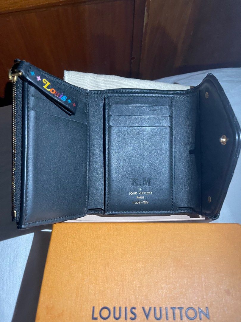 Louis Vuitton New Wave Compact Wallet (Category: Luxury Bags & Wallets) located in Marikina City. Submitted by ellemss (Listing ID 1309387569, Image 3). Description: With initials: K.M Item is in mint condition Comes with the box.