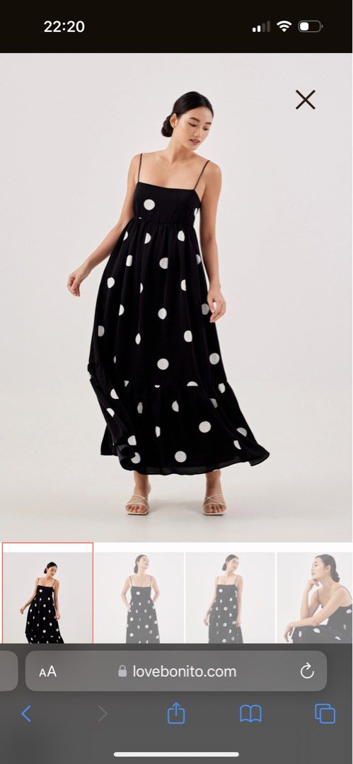 Love Bonito Flyn Polka Dot Babydoll Maxi Dress Women s Fashion Dresses Sets Dresses on Carousell