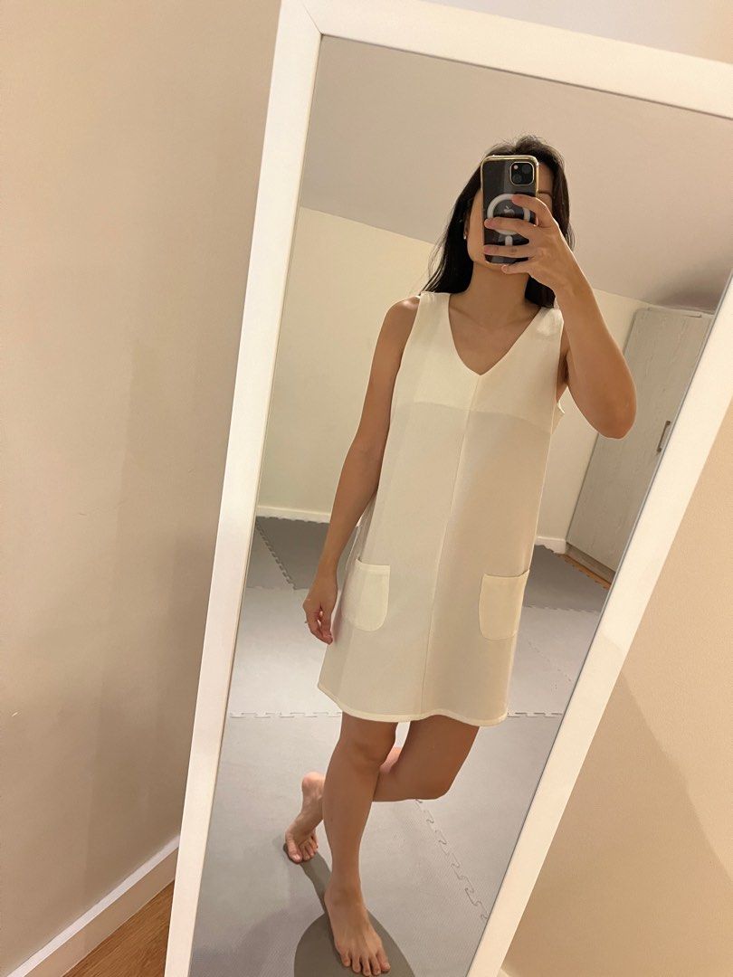Maldita white summer shift dress Women s Fashion Dresses Sets Dresses on Carousell