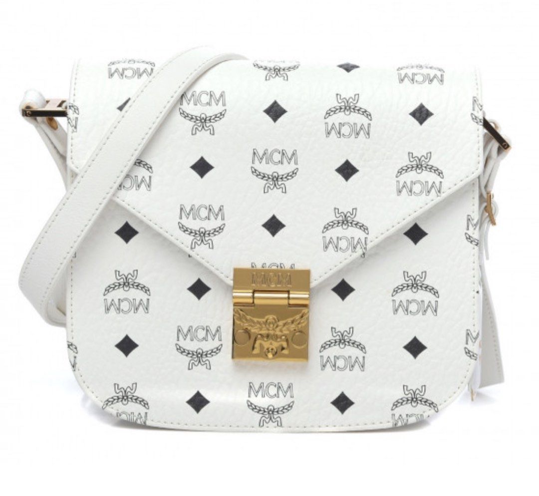Mcm white crossbody clearance