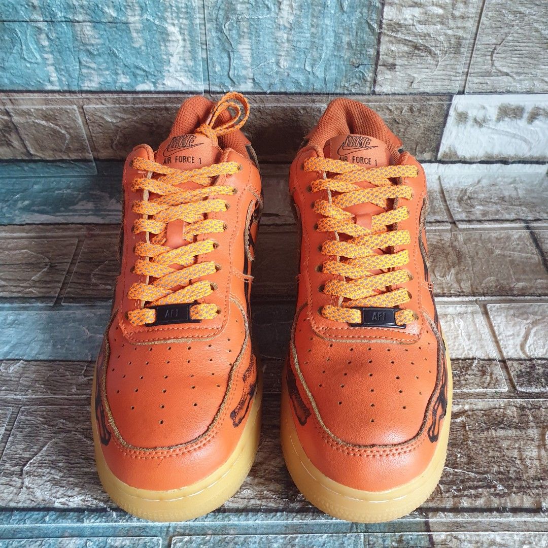nike af1 orange skeleton