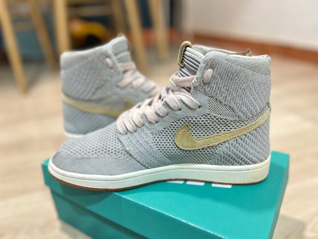 NIKE AJ1 HIGH FLYKNIT WOLF GREY