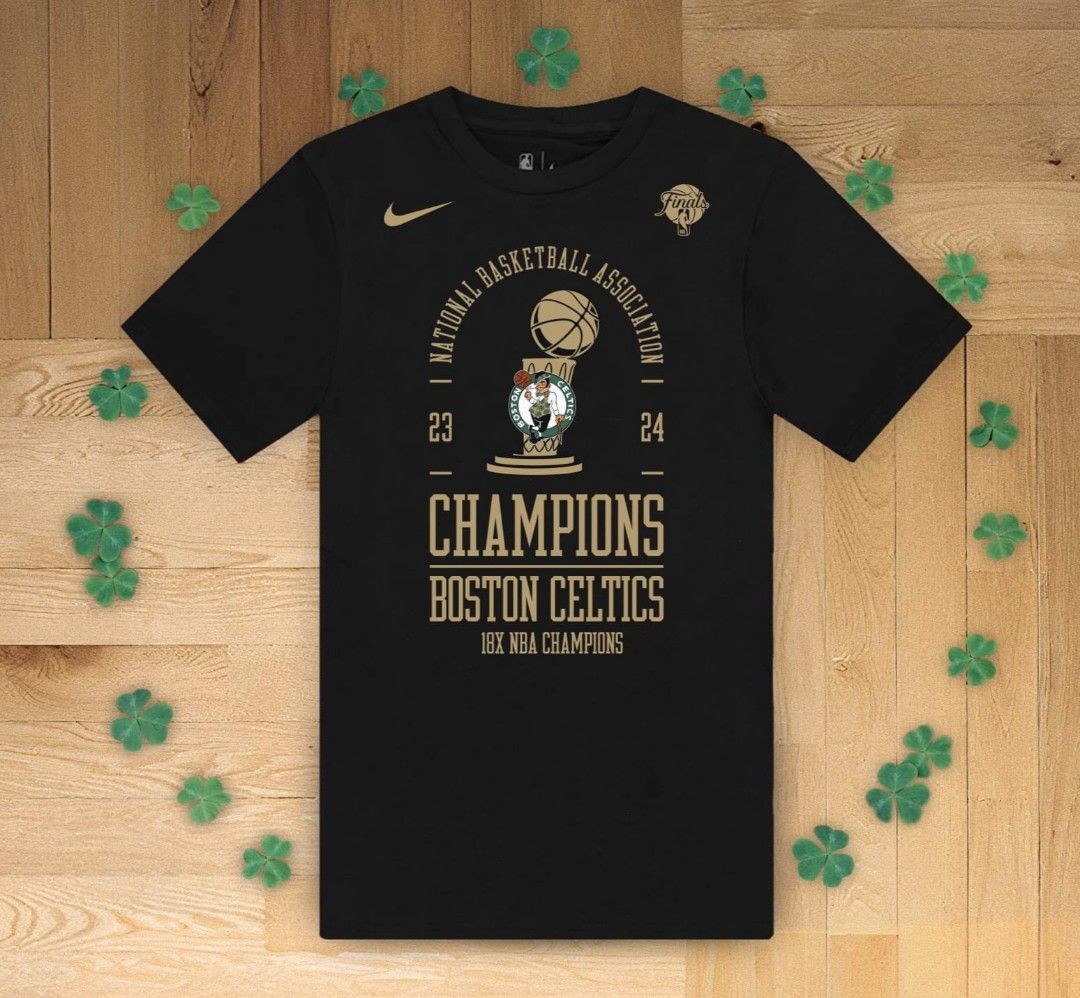 NikE NBA CHAMPIONS BOSTON CELTICS 2024 TSHIRT, Men's Fashion, Tops