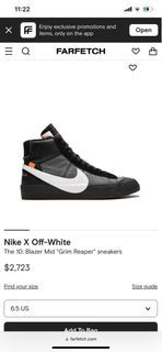 Nike X Off White Blazer Mid “Grim Reaper”