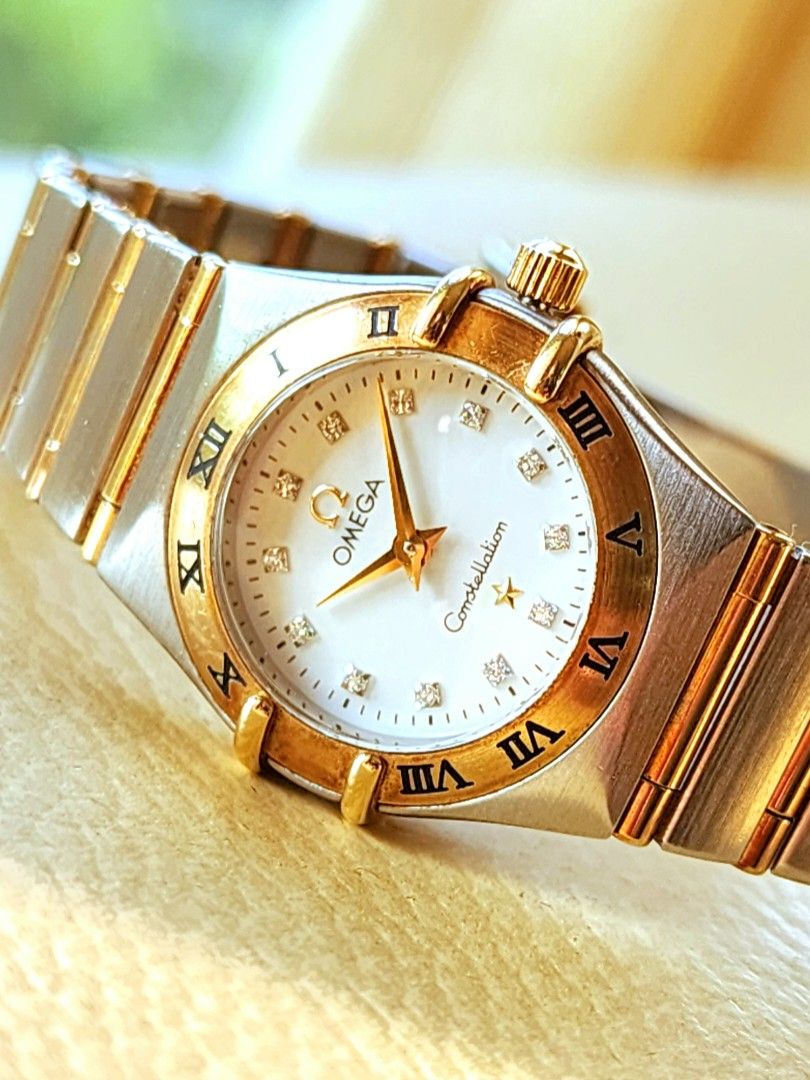 Omega constellation ladies watch with diamonds clearance