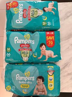 Pampers Baby Dry Taped Diapers Medium (70pcs)