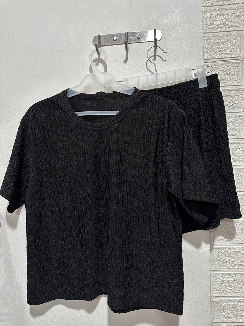 Plus Size Terno - Blouse&Short - Black (Category: Sets or Coordinates) located in Mandaluyong City. Submitted by jelay_preloved (Listing ID 1309497835, Image 2). Description: ✿ Brand New ✿ 100% new ✿ Fits medium to 2XL ✿ Fabric: Bark Crepe ✿ Blouse Width: 21.5 inches ✿ Blouse Length: 23 inches ✿ Short Length: 13.5 ✿ Short Waistline: 26-42cm ✿ Shipping not included ✿ J&T | Lalamove ✿Available: 2 sets.