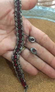 Preloved 925 Sterling Silver Earrings & Bracelet