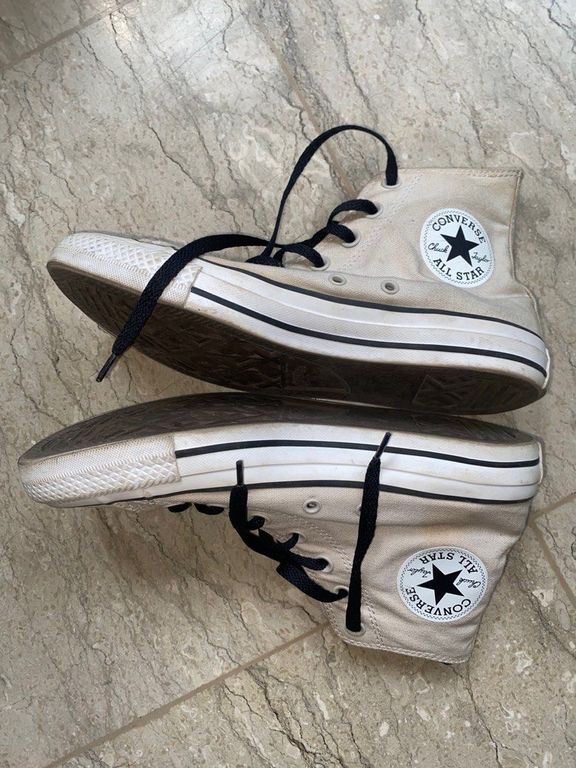 preloved original sepatu converse chuck taylor all star we are not alone high top cream shoes Fesyen Wanita Sepatu di Carousell