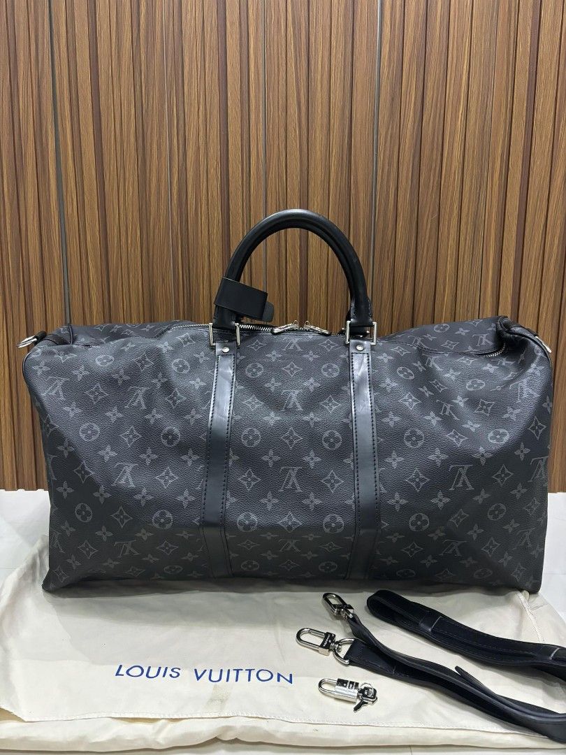 LV Travel bag 55 cm (Category: Luxury Bags & Wallets) located in Cebu City. Submitted by day.98 (Listing ID 1309491854, Image 1). Description: japan preloved bag genuine leather 55 cm no flaws with dust bag.