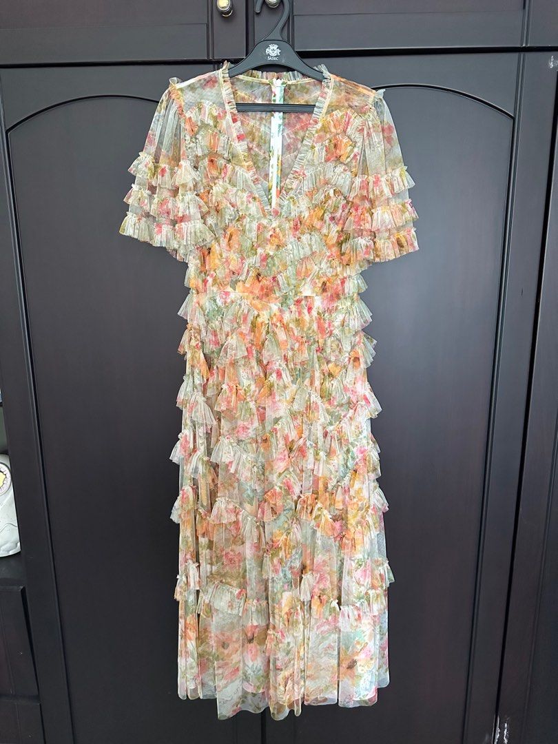 preloved needle thread midi dress Barang Mewah Pakaian di Carousell