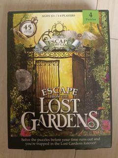 Professor Puzzle ESCAPE FROM THE LOST GARDENS GAME 4 Puzzles Escape Room

There's no better way to enjoy a spring afternoon than with a walk through the woods. Your relaxing stroll quickly spirals out of control