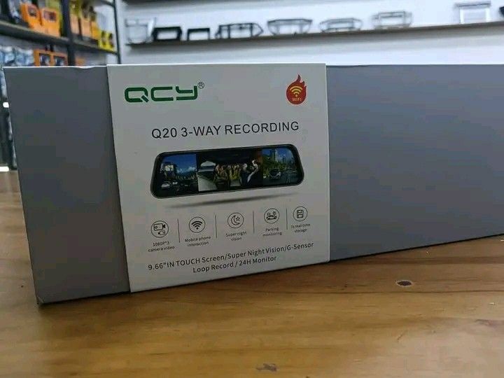 Qcy Q20 3 way recording (Category: Security Systems & CCTV Cameras) located in Manila. Submitted by saguittarian06 (Listing ID 1309422886, Image 2). Description: NEW QCY Q20 3-WAY RECORDING 9. 66" INTOUCH SCREEN / SUPER NIGHT VISION / G-SENSOR LOOP RECORD / 24H MONITOR *1080P*3 camera video *mobile phone interaction *Super night vision *parking monitoring *TS real time storage.