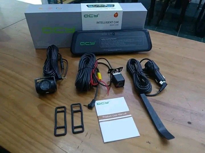 Qcy Q20 3 way recording (Category: Security Systems & CCTV Cameras) located in Manila. Submitted by saguittarian06 (Listing ID 1309422886, Image 3). Description: NEW QCY Q20 3-WAY RECORDING 9. 66" INTOUCH SCREEN / SUPER NIGHT VISION / G-SENSOR LOOP RECORD / 24H MONITOR *1080P*3 camera video *mobile phone interaction *Super night vision *parking monitoring *TS real time storage.