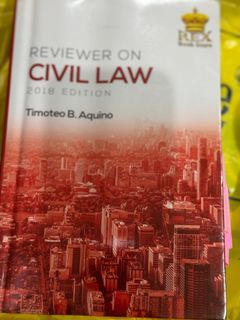Reviewer on Civil Law by Aquino (2018)