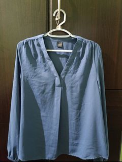 Shein Office Blue Long Sleeves