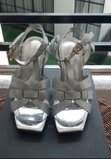 St Laurent silver formal shoes