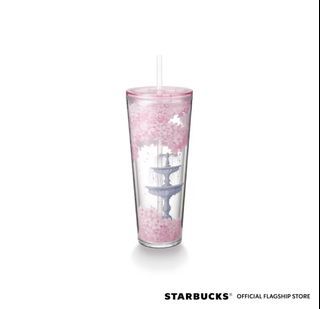 Starbucks Cherry Blossom Secret Garden Fountain Cold  Cup 24oz