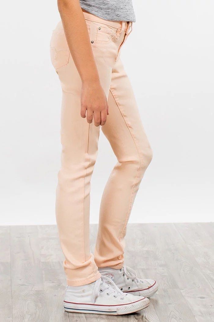 Stradivarius Jeggings Skinny in Nude Pink Blush Fesyen Wanita Pakaian Wanita Bawahan di Carousell
