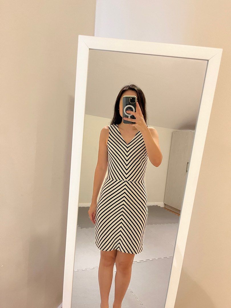 Ann taylor loft striped dress shop