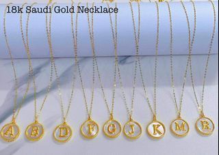 Tauco + Initial Pendant in 18Karat Saudi Gold