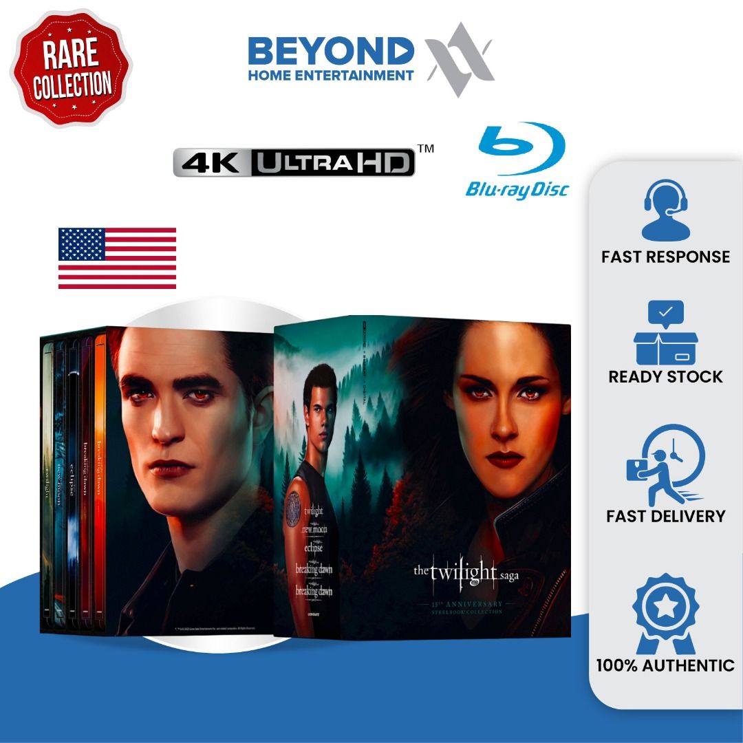 The Twilight Saga 15th Anniversary Exclusive Steelbook Collection 4K Ultra HD Bluray Hobbies Toys Music Media CDs DVDs on Carousell