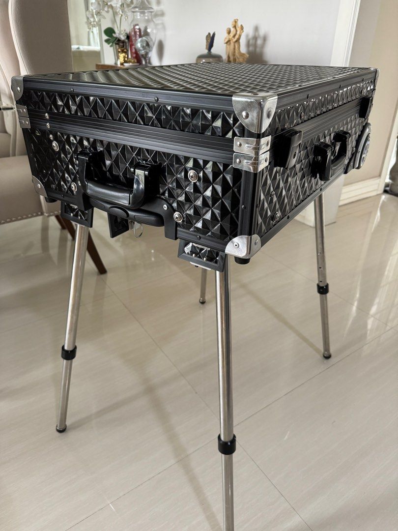 Makeup Station / Trolley (Category: Makeup) located in Malolos. Submitted by luxeandlately (Listing ID 1309475882, Image 2). Description: Bought but kept unused. Light hairline scratches due to storage but not noticeable 1 rubber wheel with damage but can be replaced easily .