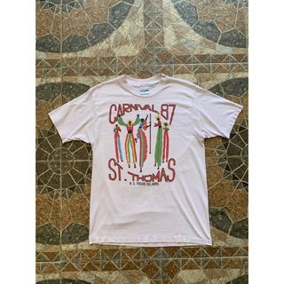 Vintage 80s Hanes tag Carnival 87 st thomas Tee (Single Stitch all the way)