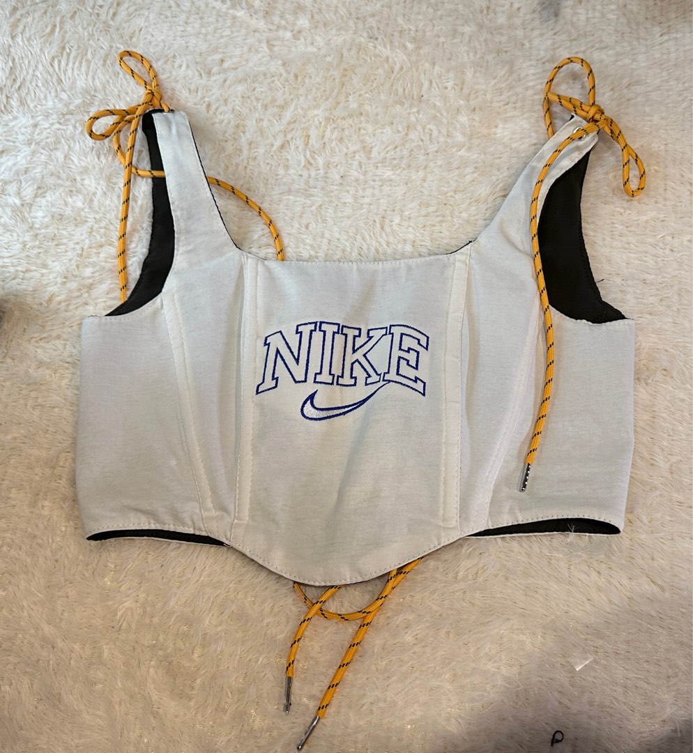vintage nike reworked corset, Women's Fashion, Tops, Shirts on