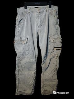 Washed Gray Cargo Pants
