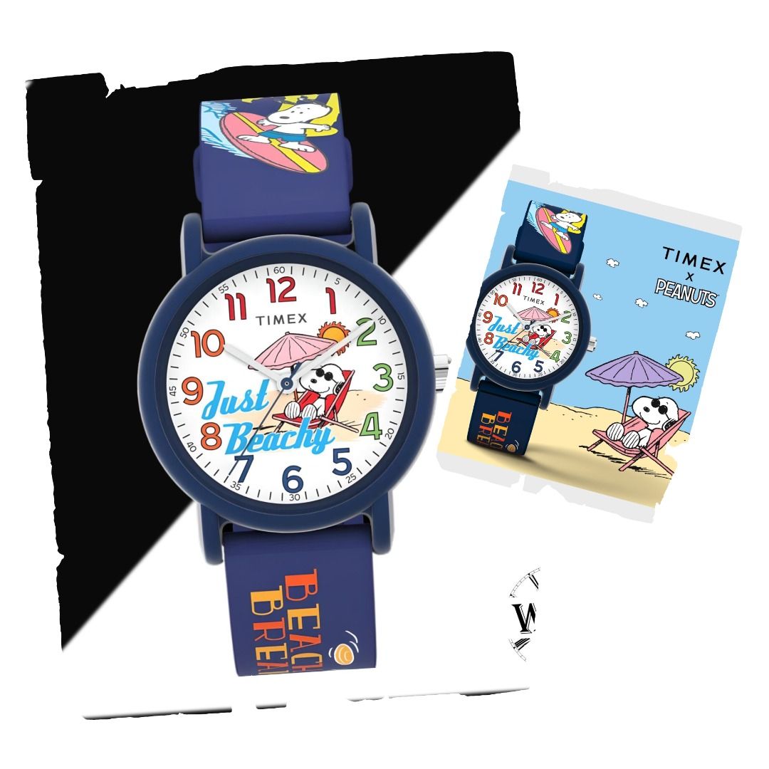 WCO TW2V78600 Timex x Peanuts ft. Snoopy Just Beachy Women Kids Casual Round 30m Water Resistant Watch