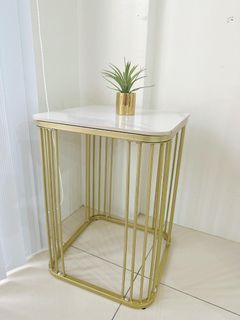 White gold side table