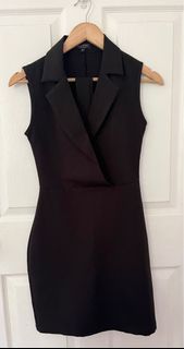 Zalora black formal or office dress