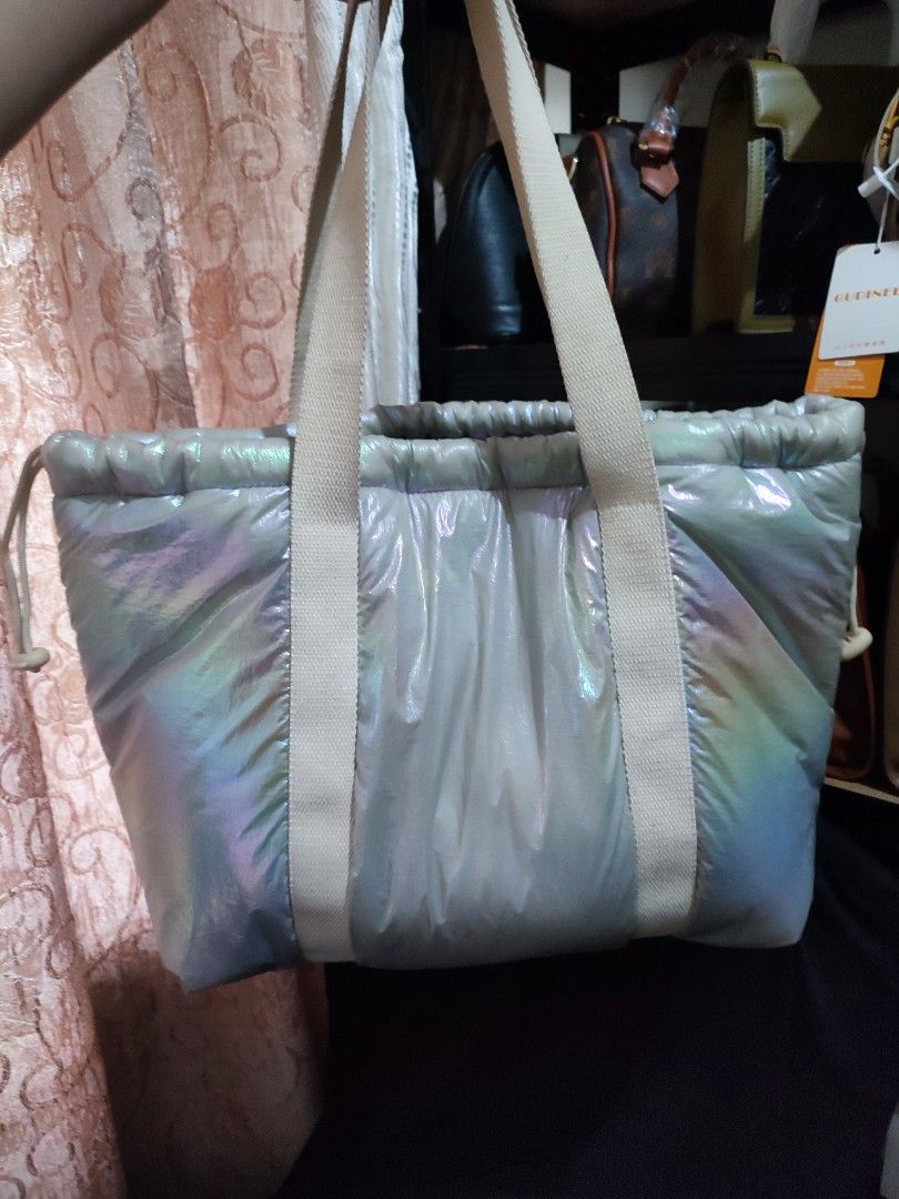 Zara iridescent tote bag on sale