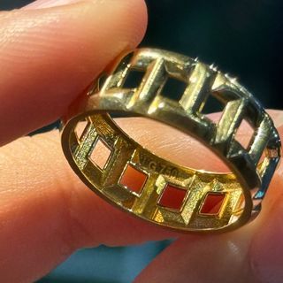 18k 750 Gold ring - Pawnable High Quality Authentic Real Gold High Appraisal Value LG 750