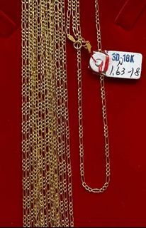 18K Saudi Gold Figaro necklace