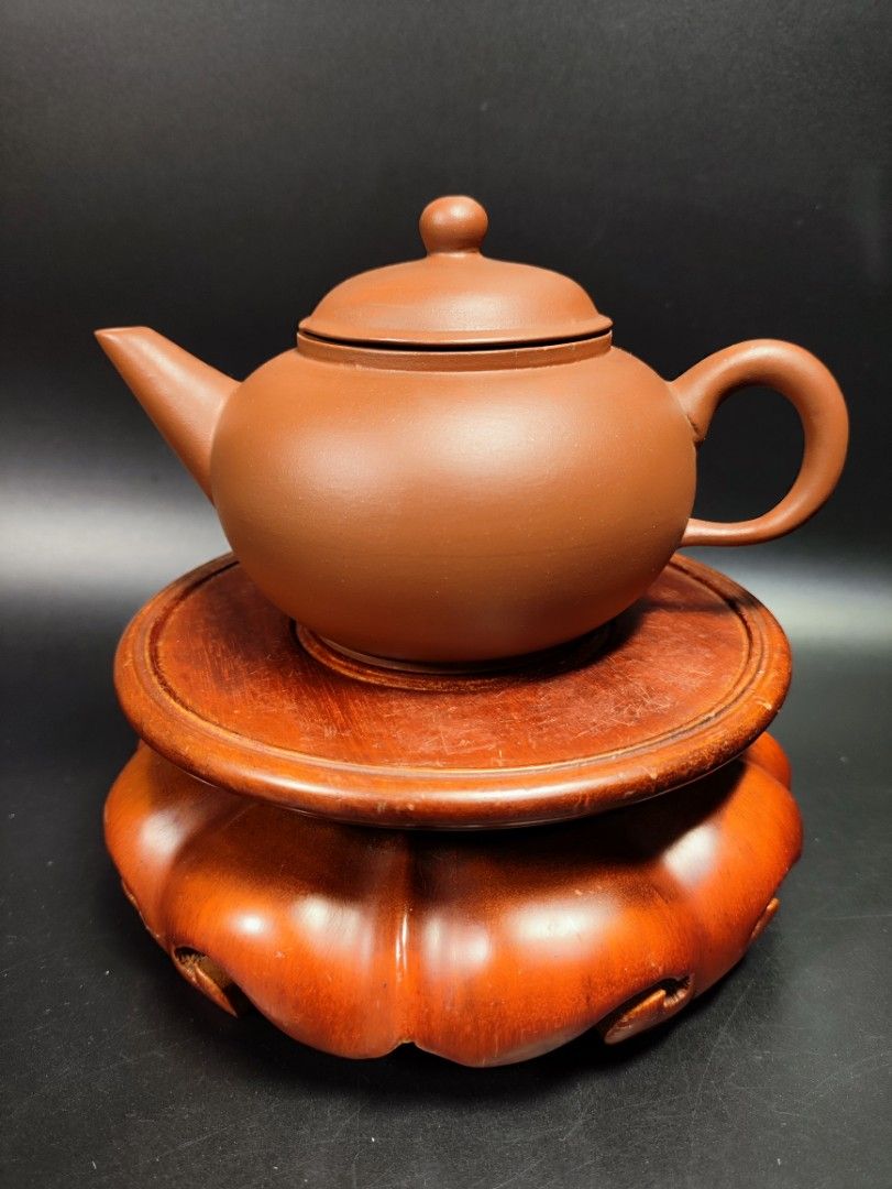 茶道具 宜興紫砂 本緑豆砂泥 蓮根蛙趣壺 在銘 激安 早期老藏紫砂壺#23 - 宜興紫砂壺(名家：孟臣)（宜興/宜龍/天青