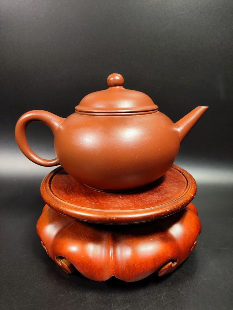 早期老藏紫砂壺#41 - 清泉石上流紫砂壺(名家：孟臣)（宜興/宜龍/天青