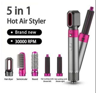 5in1 Hair Dryer Comb Curler Straightener Air-wrap Tool