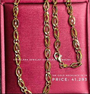 ALL BRAND NEW 18K GOLD NECKLACE 16 INCHES | ACTUAL PHOTOS POSTED SWIPE LEFT TO SEE MORE