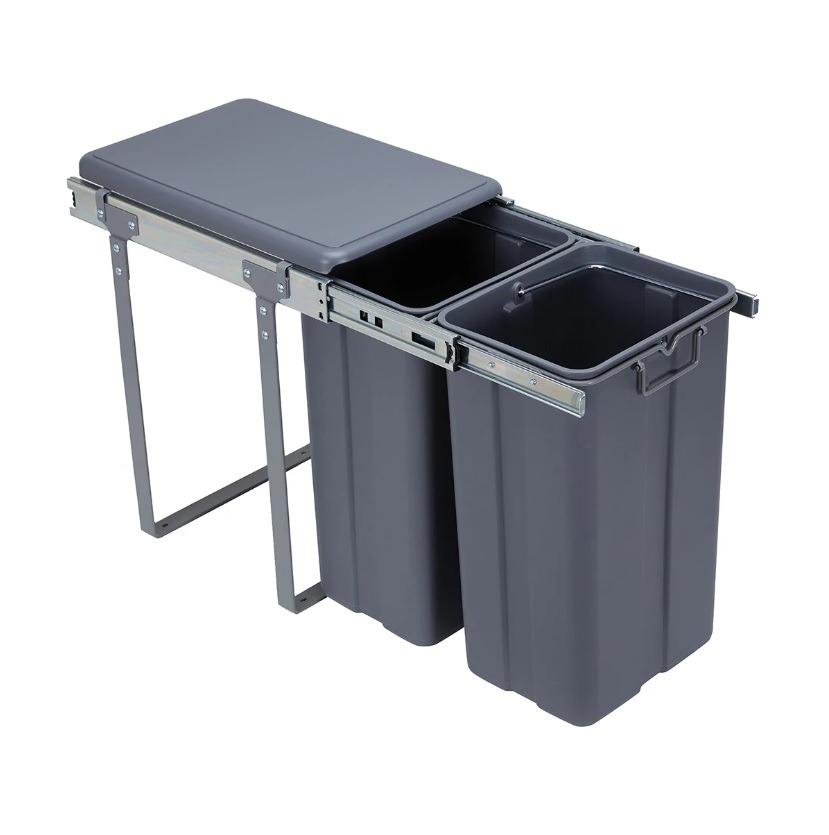 Anko 2 Section Under the Sink Pull Out Bin, PullOut Trash Bin