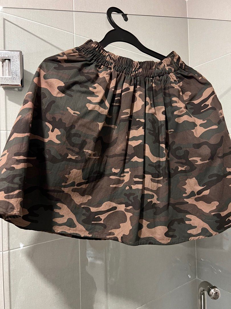 Army print skirt sales