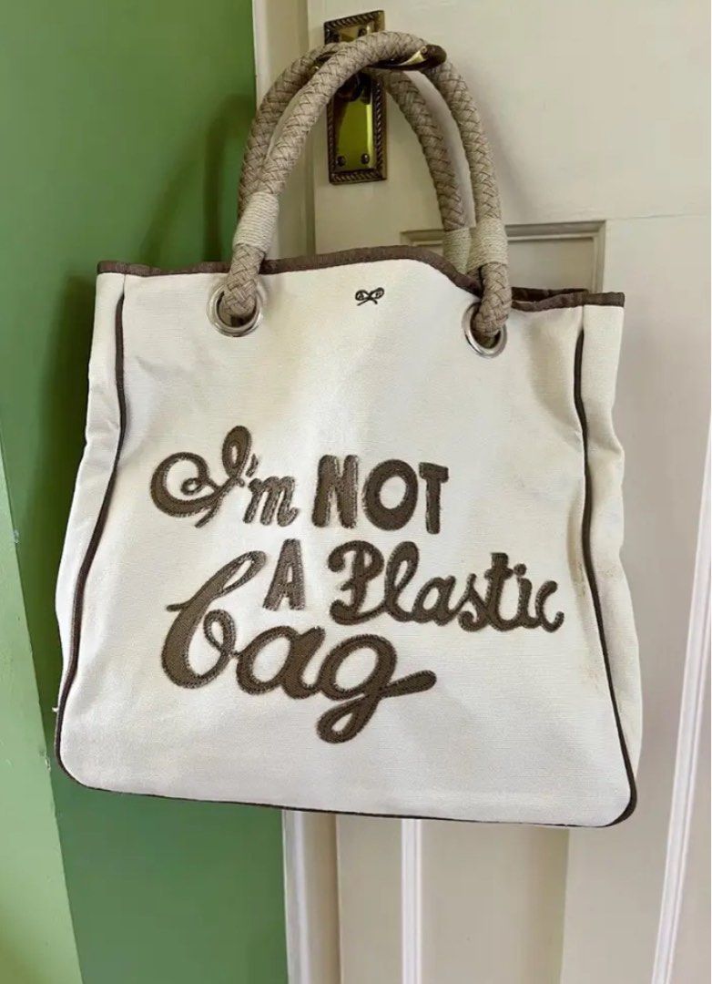 Authentic Anya Hindmarch - I am Not a Plastic Bag, Women's Fashion
