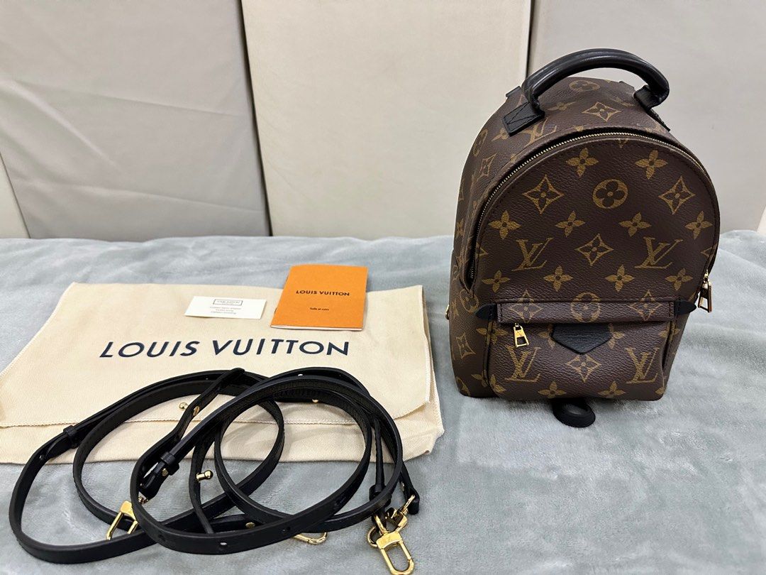 Authentic Louis Vuitton Palm Springs Backpack Mini (Category: Luxury Bags & Wallets) located in Valenzuela. Submitted by poisonivy024 (Listing ID 1309593398, Image 2). Description: Used 2x Only Store bought in Europe Complete Inclusions Comes with Box, Paperbag and Dustbag Almost New (No Flaws) Meetup for sure buyers only.