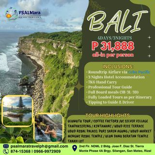 Bali Indonesia Promo Tour Package via Cebu Pacific