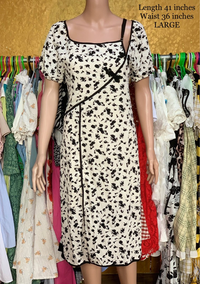 Black and White Floral Dress