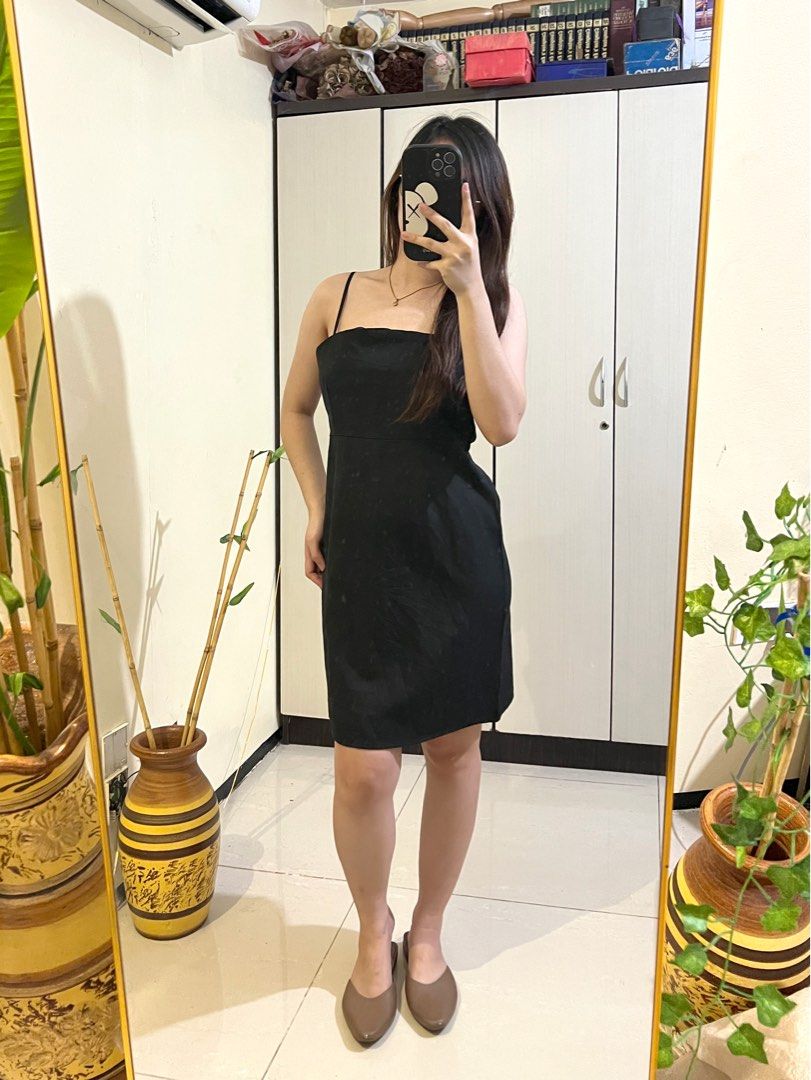 Black Strappy Bodycon Dress Women s Fashion Dresses Sets Dresses on Carousell