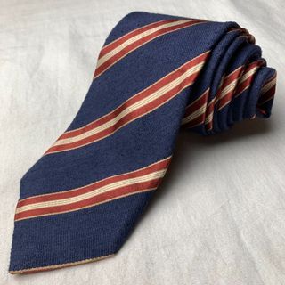 Blue Orange Stripes Necktie